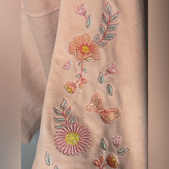 Disney Walt Disney World Peach Embroidered Spirit Jersey Super Soft Velour - Picture 7 of 10